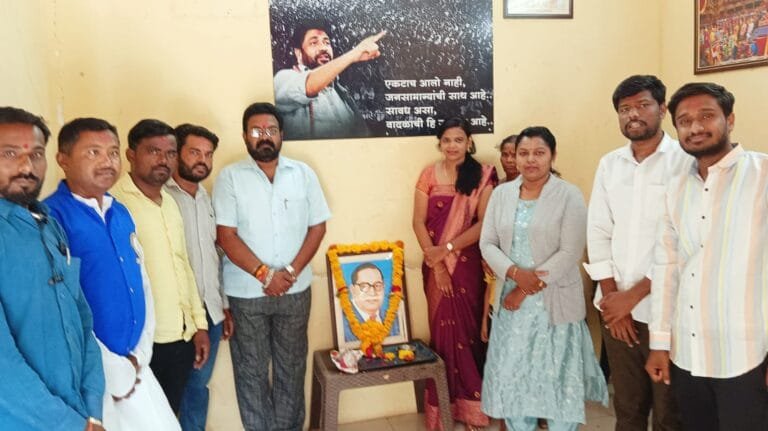 प्रहार जनशक्ती पक्षाच्या वतीने भारतरत्न डॉ. बाबासाहेब आंबेडकर यांची जयंती साजरी..